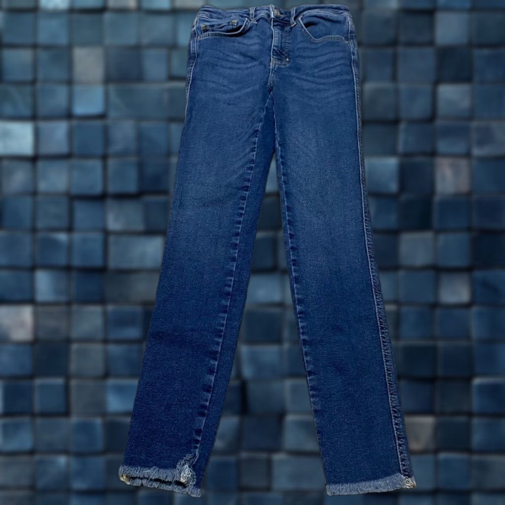 Free People FREE PEOPLE We The Free Jeans Womens 27 Blue Denim Dark Wash Straight High Rise Jeans Size 27" / US 4 / IT 40 - 1 Thumbnail