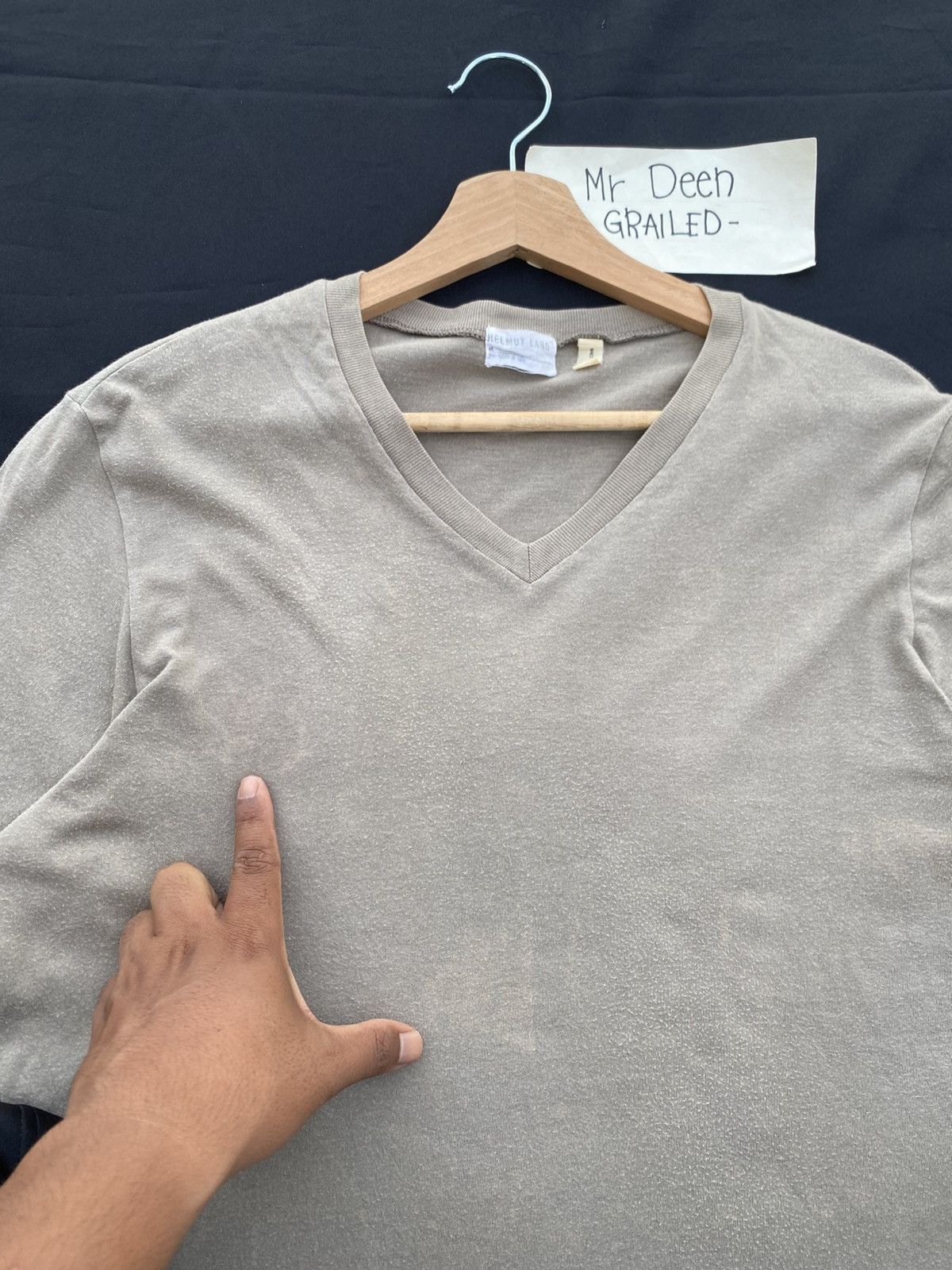 Helmut Lang Rare Vintage Helmut Lang Produced 1998 Brown Plain Tshirt Size US M / EU 48-50 / 2 - 13 Thumbnail