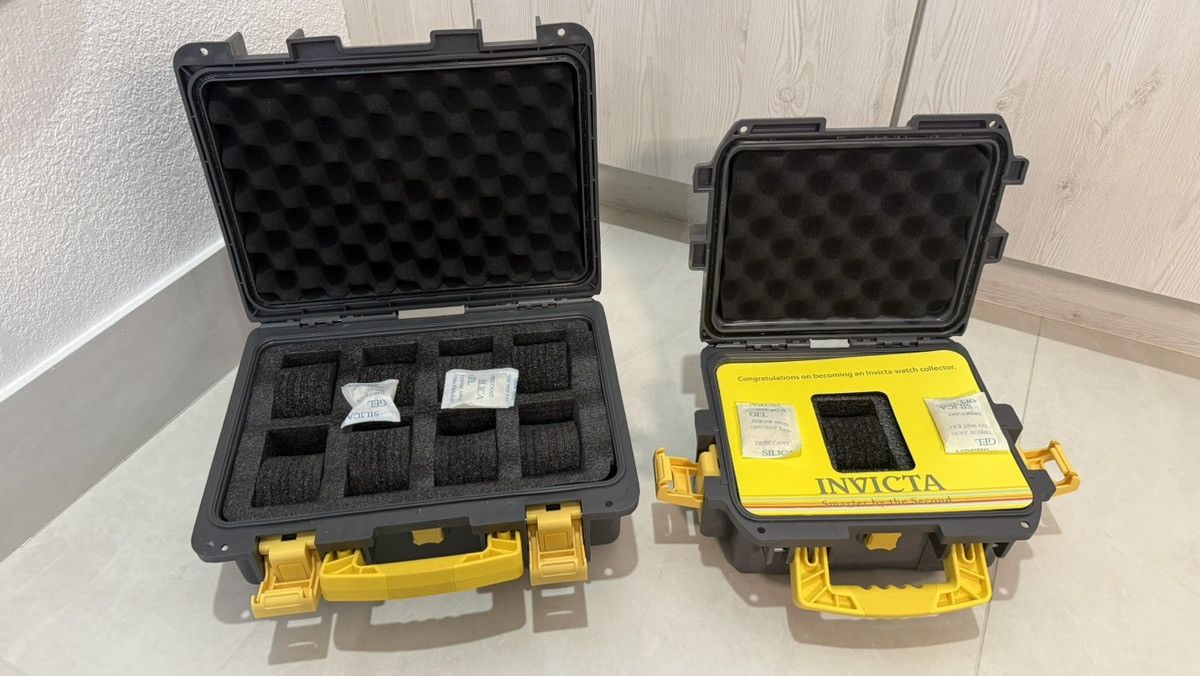 Invicta Invicta 3 & 8 Slot Collector Dive Cases Gray w/Yellow Handle Size ONE SIZE - 5 Thumbnail
