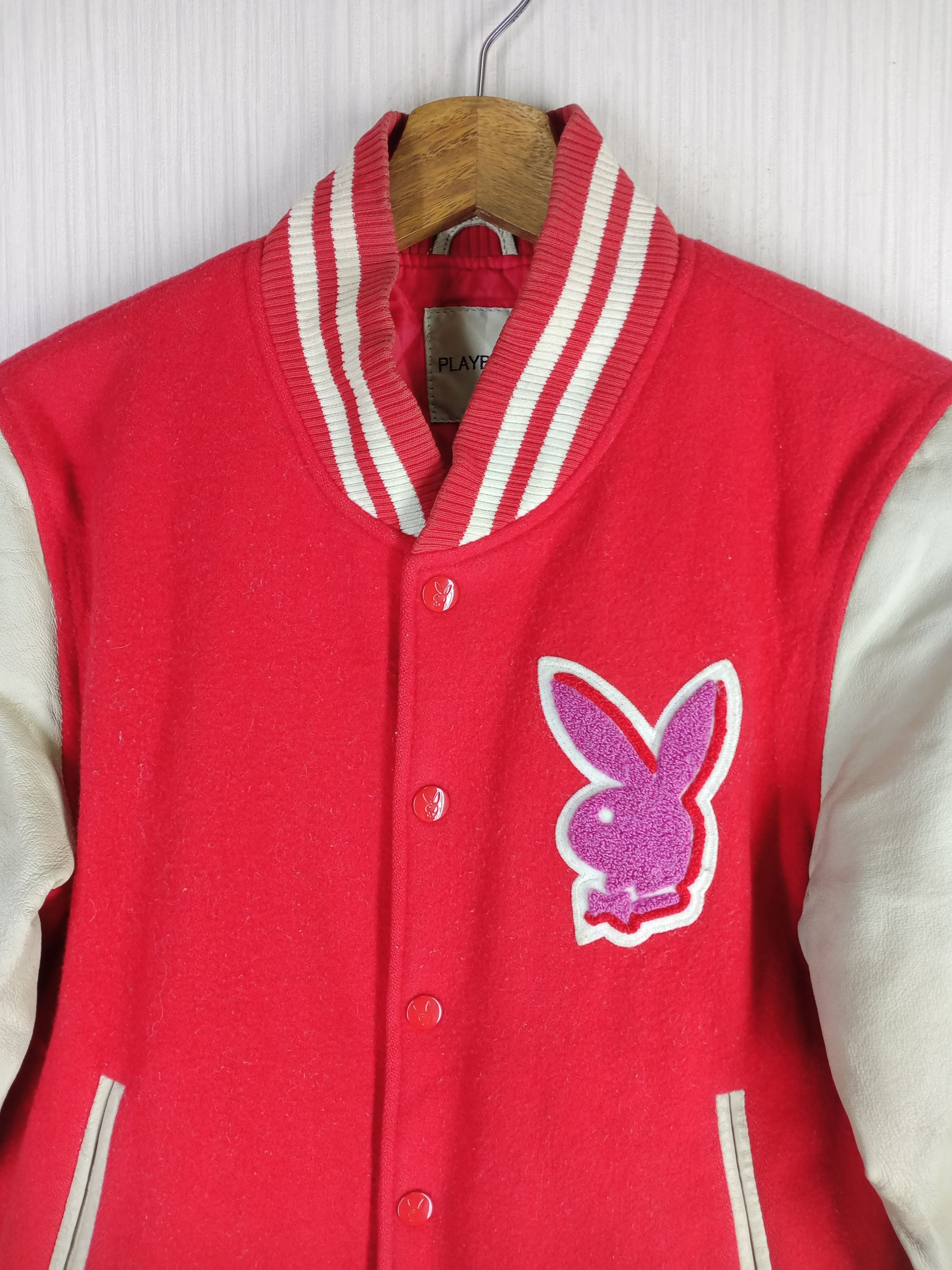 Playboy RARE VINTAGE PLAYBOY LEATHER SLEEVES VARSITY JACKET Size US S / EU 44-46 / 1 - 4 Thumbnail