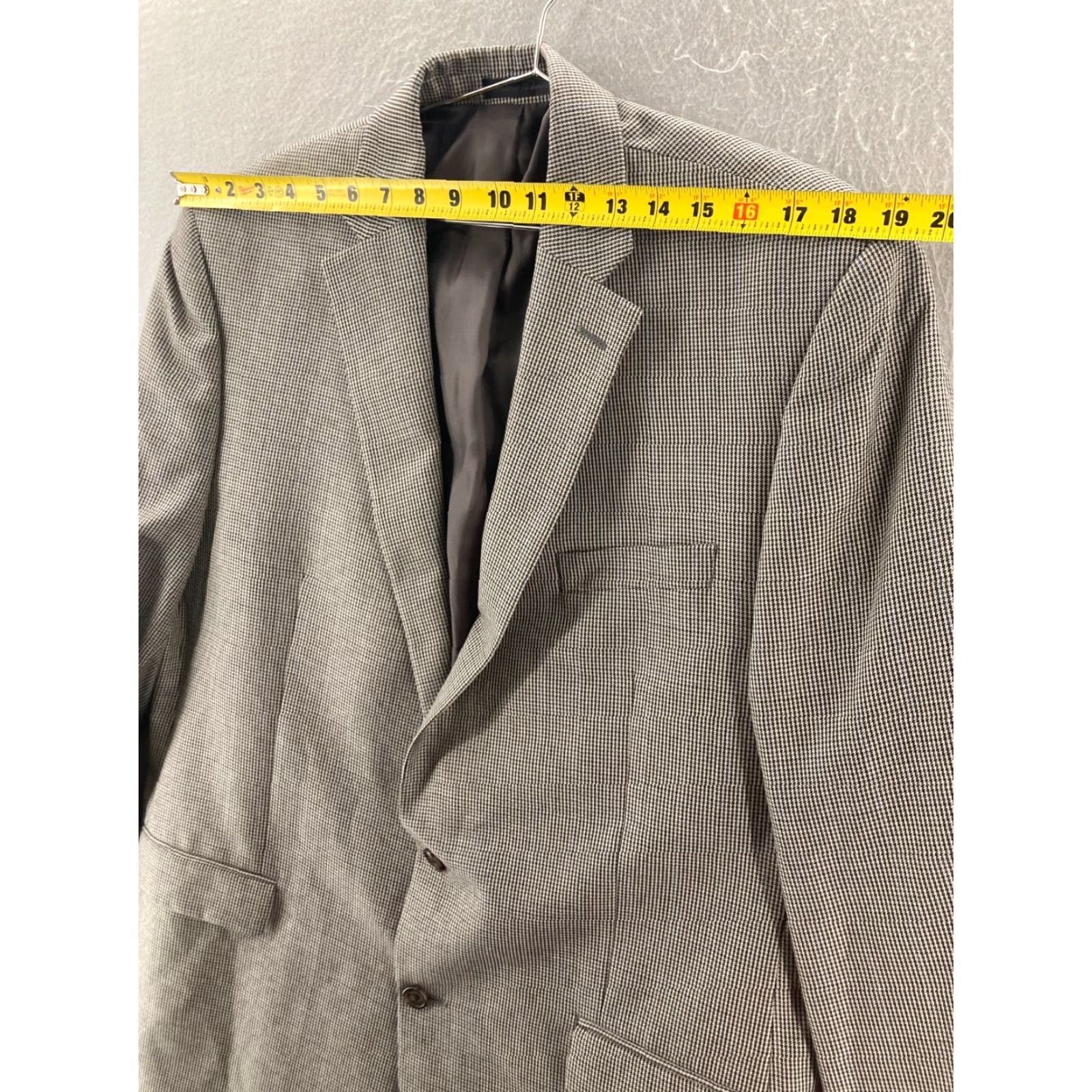 Ralph Lauren Lauren Ralph Lauren Sport Coat Mens Gray Houndstooth 2-Button 44L Size US S / EU 44-46 / 1 - 5 Thumbnail