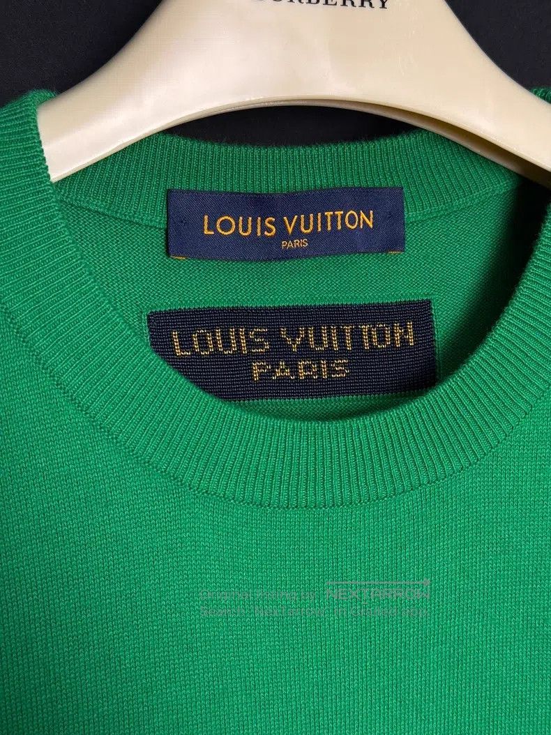 Louis Vuitton Louis Vuitton Green knit logo short sleeves Size US M / EU 48-50 / 2 - 2 Thumbnail
