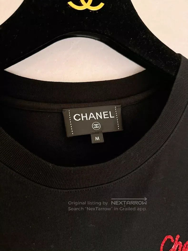 Chanel Chanel Black bead embroidery graffiti long-sleeved sweatsh Size M / US 6-8 / IT 42-44 - 8 Thumbnail