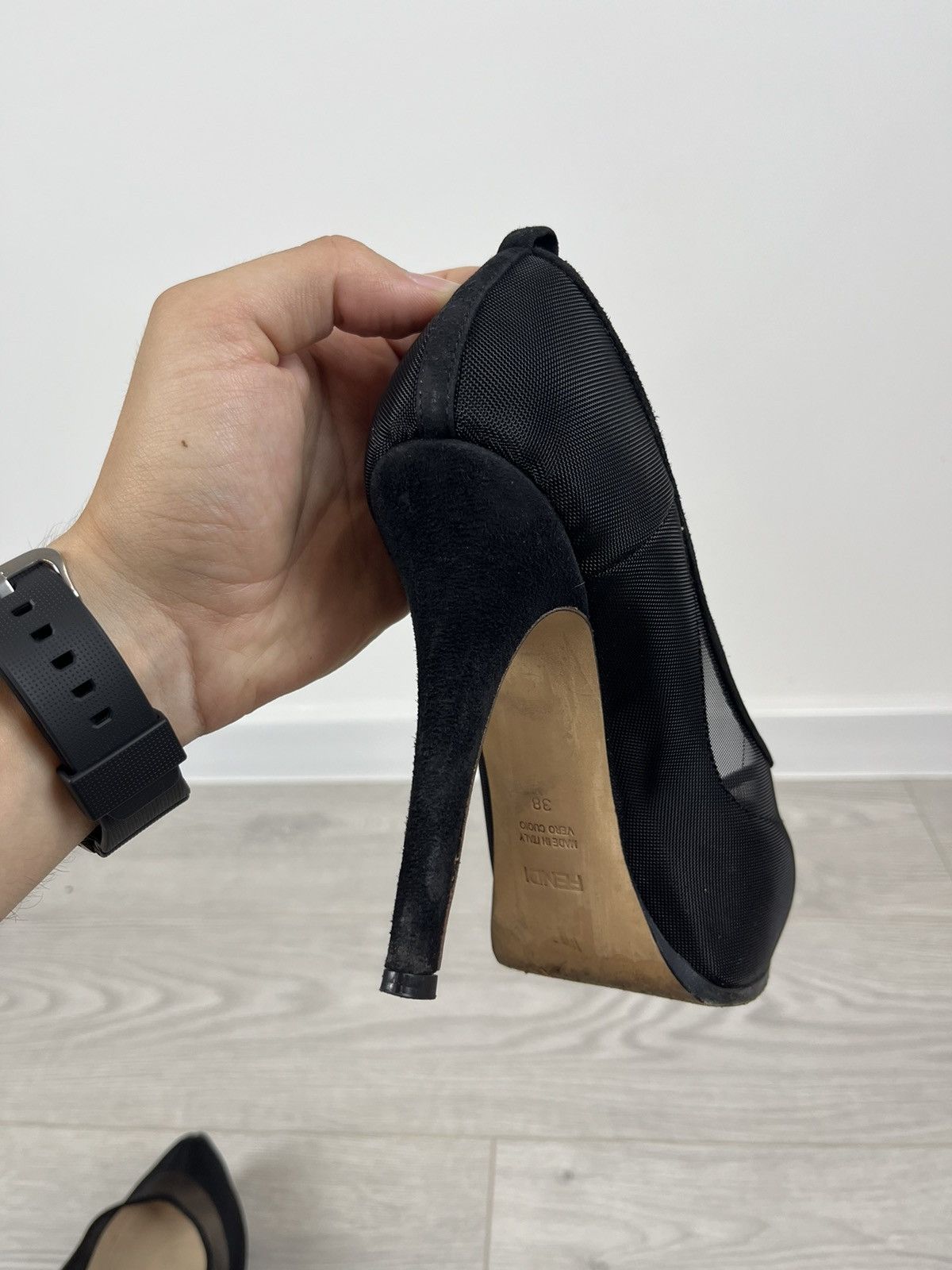 Fendi Fendi Black Mesh Women’s Hi Heels 38 IT Size US 8 / IT 38 - 17 Thumbnail