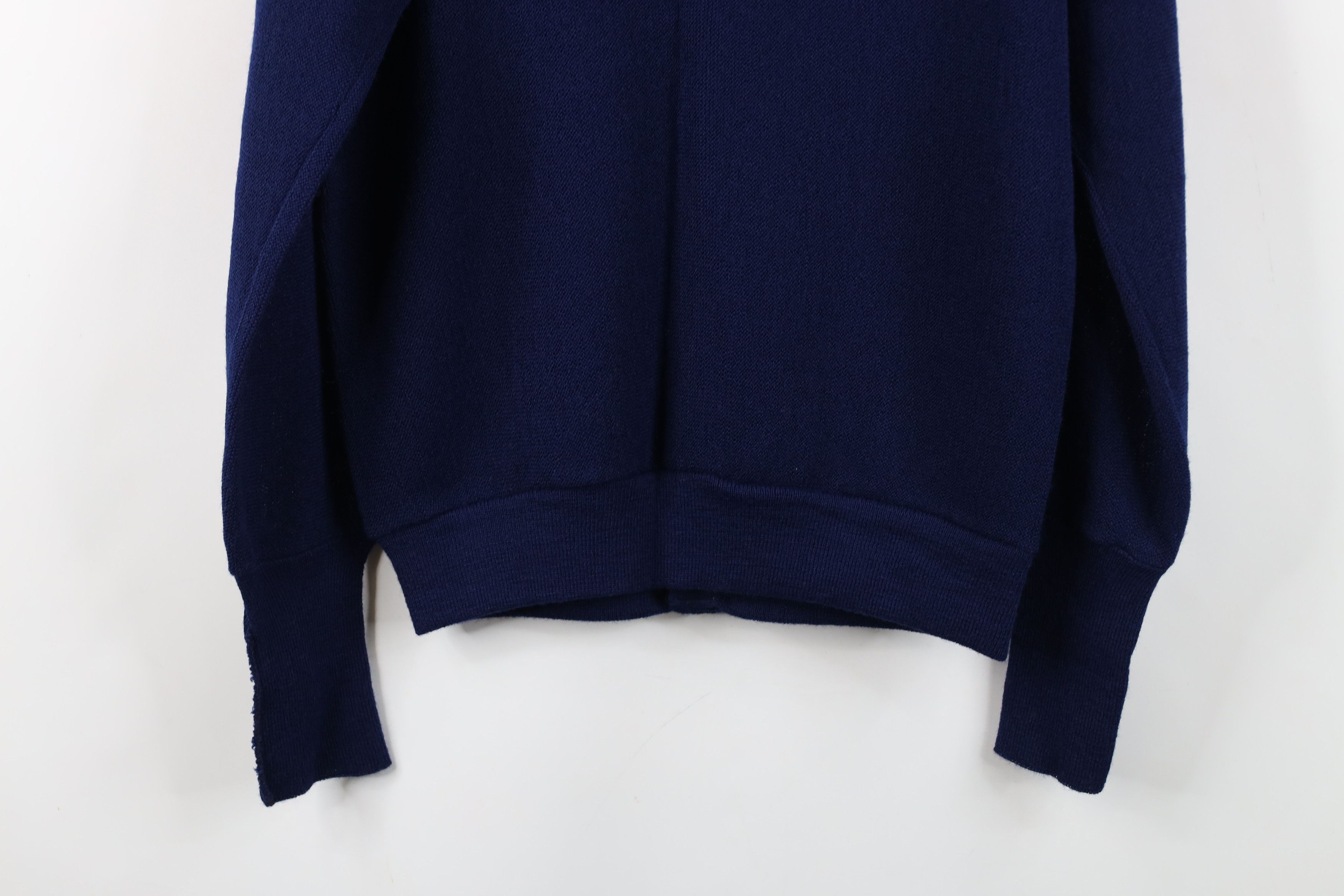 Vintage Vintage 70s Streetwear Blank Knit Cardigan Sweater Blue USA Size US M / EU 48-50 / 2 - 9 Thumbnail