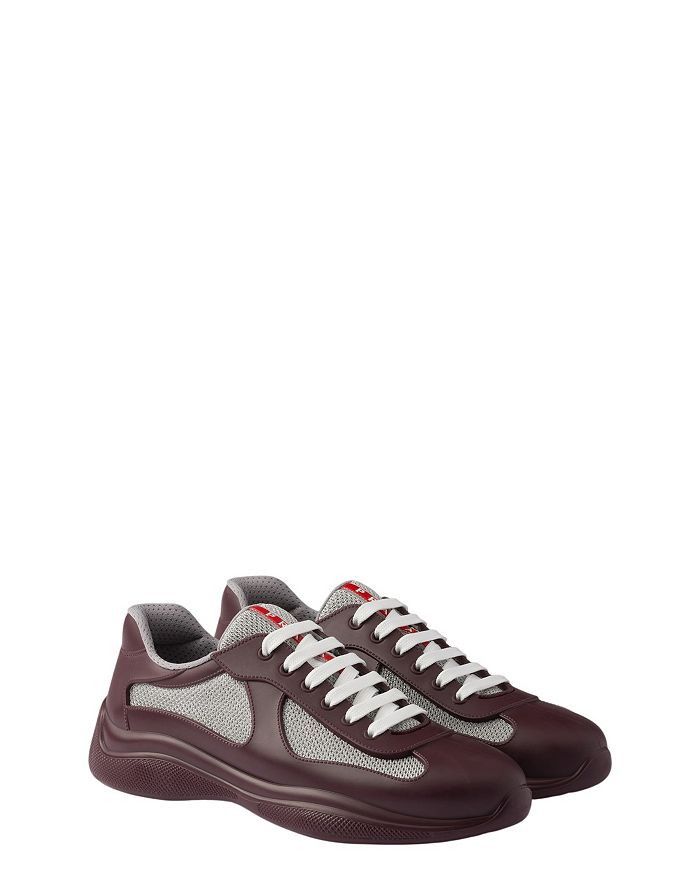 Prada America's Cup Soft Rubber And Bike Fabric Sneakers in burgundy Size US 11 / EU 44 - 1 Thumbnail