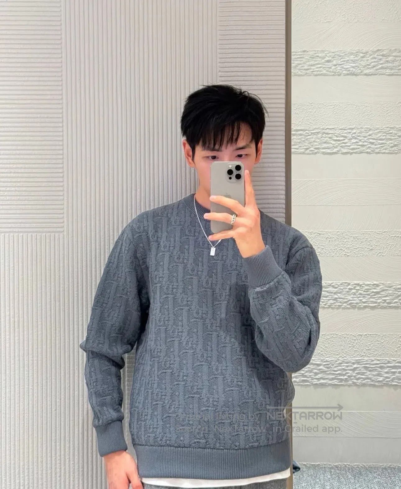 Dior Dior Grey Camouflage Monogram Logo Knit Top| Size US L / EU 52-54 / 3 - 8 Thumbnail
