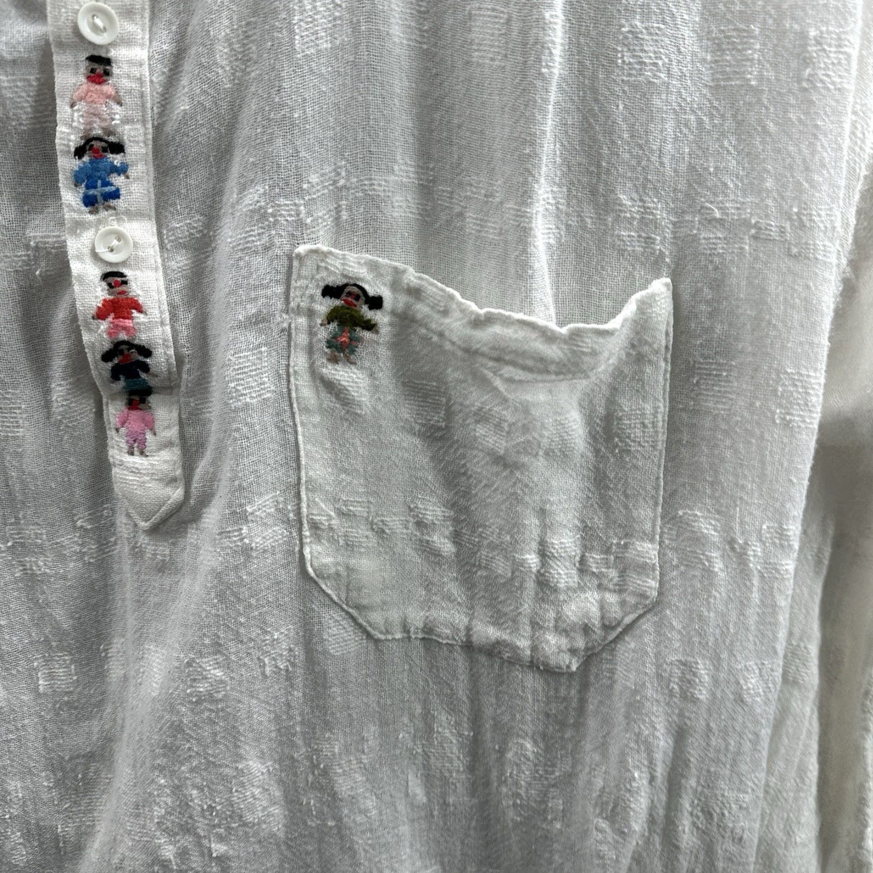 Vintage VINTAGE Popol Vuh Shirt Womens XL Embroidered Guatemalan Ethnic Handmade Tunic Blouse White Women's XL Embroidered 90s Bohemian Style Size XL / US 12-14 / IT 48-50 - 4 Thumbnail
