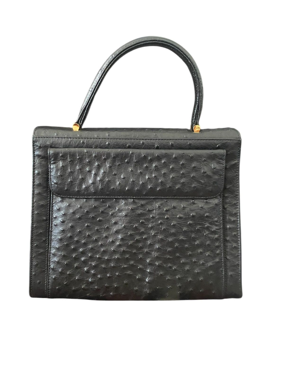 Japanese Brand × Leather Ostrich Leather Birkin’s Style Handbag Size ONE SIZE - 2 Thumbnail