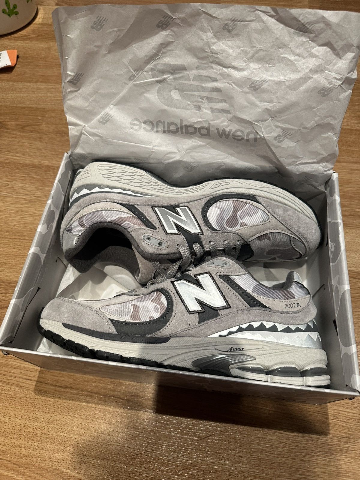 Bape × New Balance BAPE x New Balance 2002R Grey Camo Size Mens UK 9 M2002RBG Size US 9.5 / EU 42-43 - 1 Thumbnail