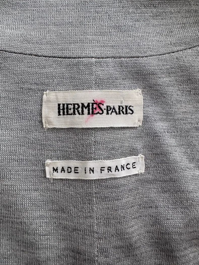 Hermes Hermes Silk Long Coat, Silver Gray Size XS / US 0-2 / IT 36-38 - 7 Thumbnail