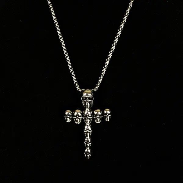 Jewelry Chihiro x Misac Skull Cross Punk Necklace Chain Size ONE SIZE - 8 Thumbnail