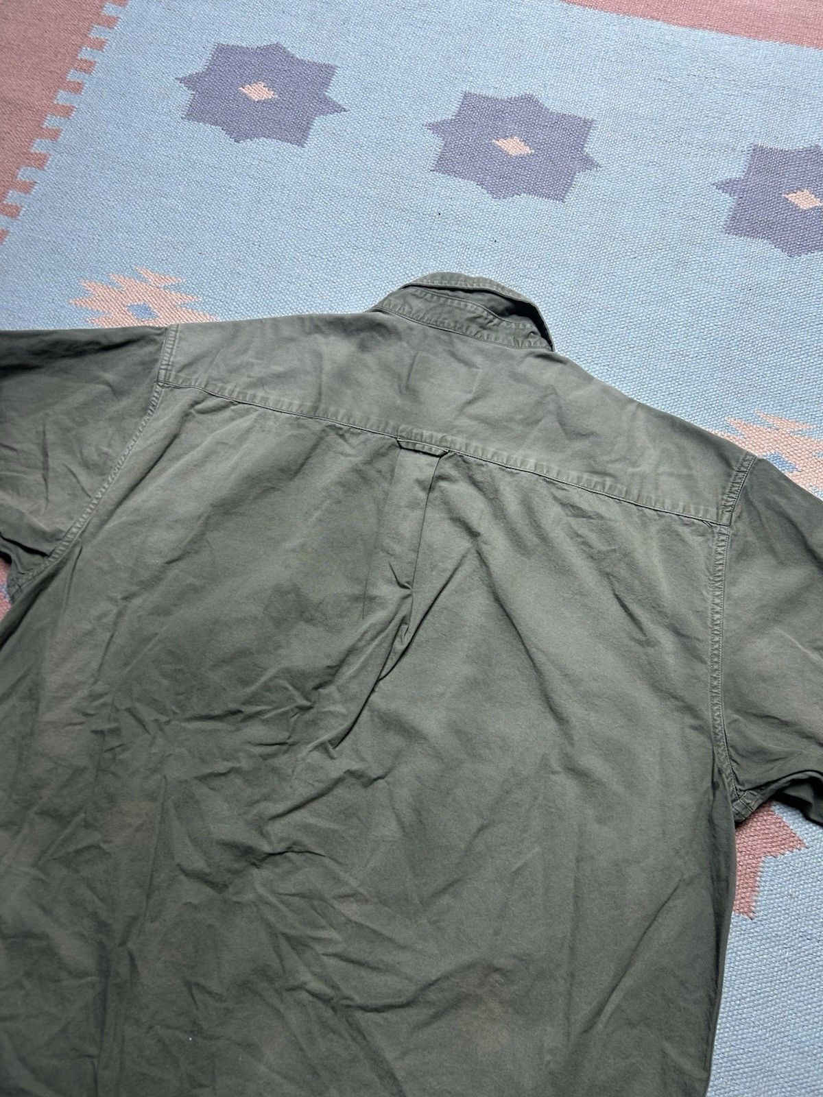 Eddie Bauer Eddie Bauer button shirt olive drab army green cotton XL Size US XL / EU 56 / 4 - 9 Thumbnail