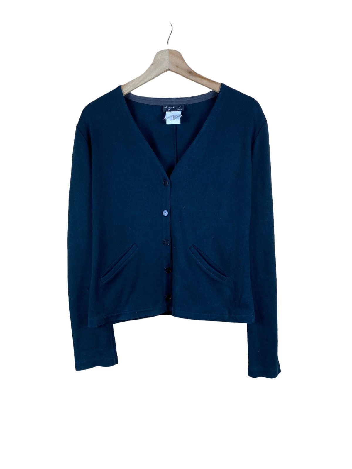 agnes b. Vintage 90s AGNES B Snap Button Crop Top Cardigan