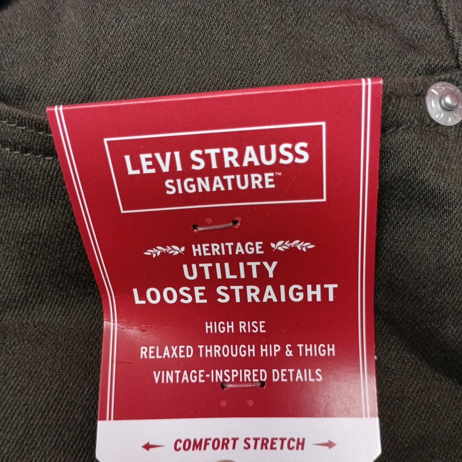 Levi's Women's Green Levi High Rise Utility Loose Jeans Size 10/W30 Size 32" / US 10 / IT 46 - 2 Thumbnail
