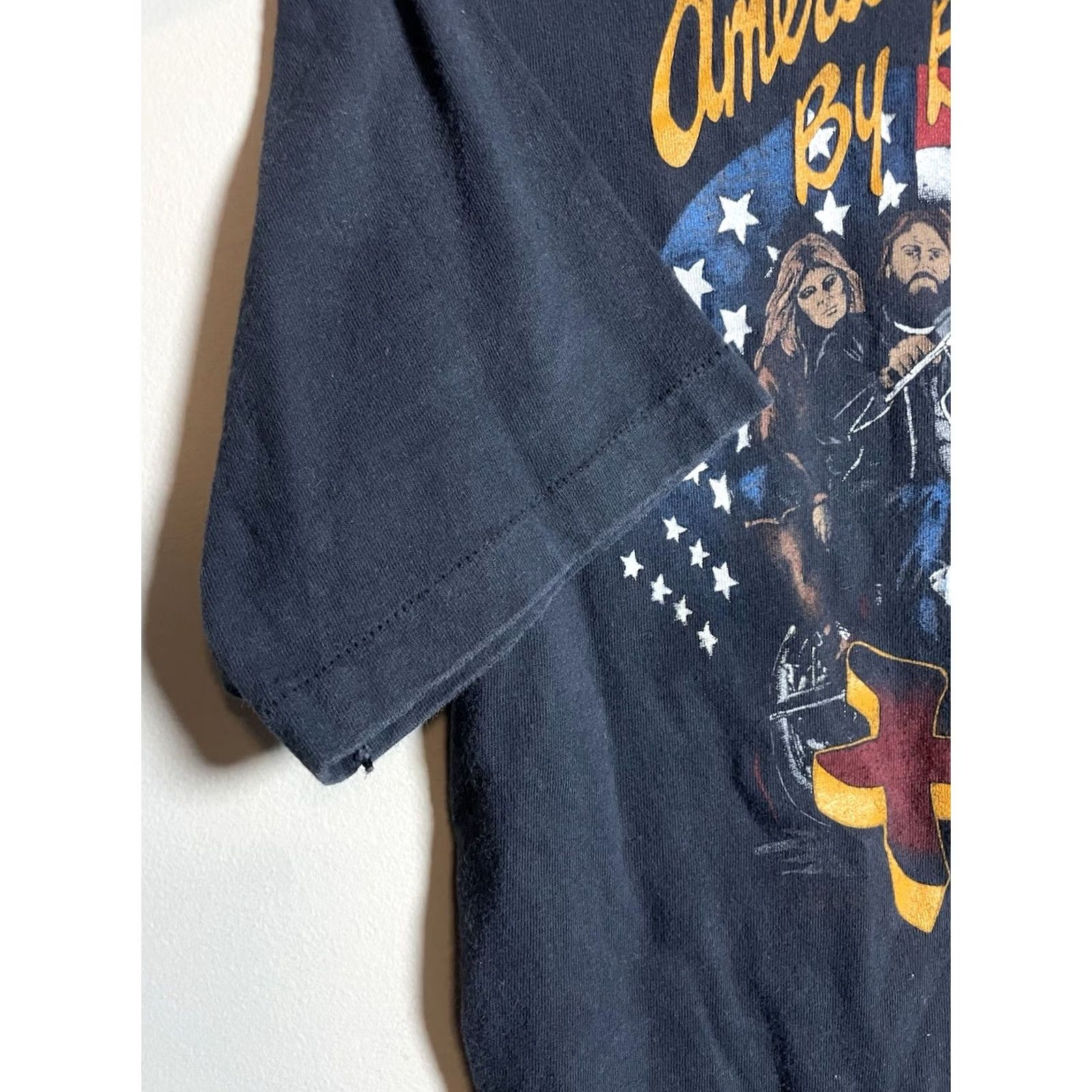 Harley Davidson VINTAGE Harley-Davidson Shirt Mens L Black 80s Crew Neck Short Sleeve Cotton By Birth Rider By Choice 80s Size US L / EU 52-54 / 3 - 5 Thumbnail