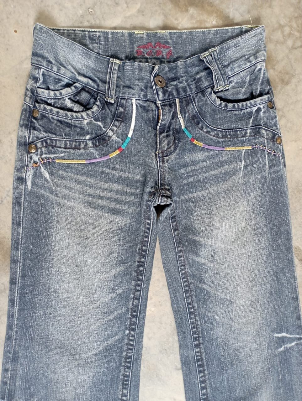 Tornado Mart Super Flare Jeans Black Stone Wash B.C.B.G Bootcut Jeans Size US 28 / EU 44 - 3 Thumbnail