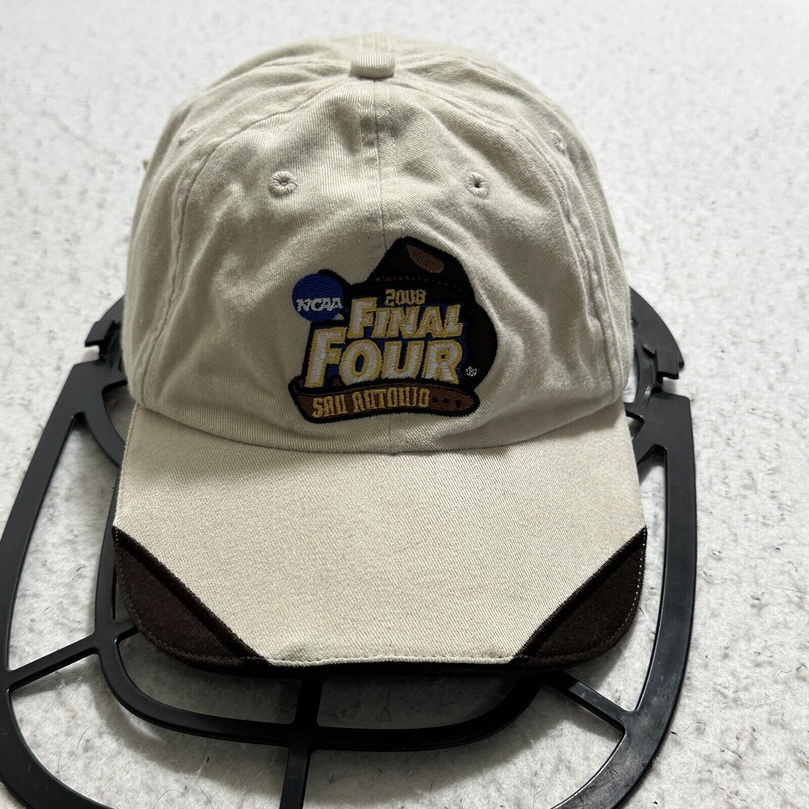 NCAA NCAA 2008 Final Four Beige Embroidered Baseball Hat Cap Y2K Size ONE SIZE - 2 Thumbnail