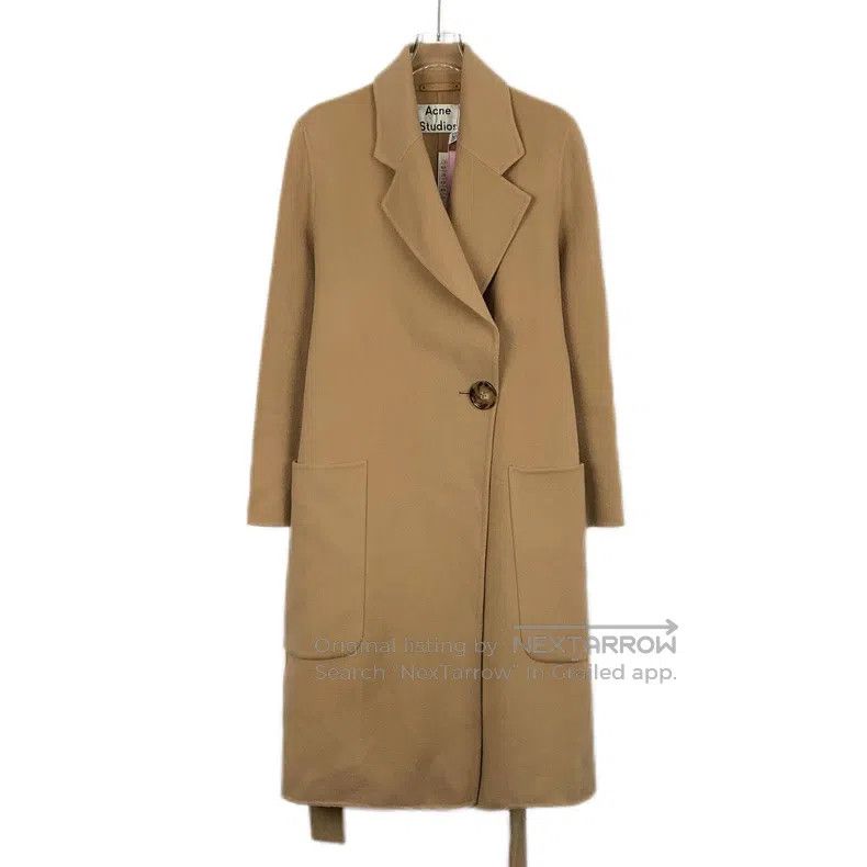 Acne Studios Acne Studios Brown Wool Single Button Notched Collar Belte Size XXS / US 00 / IT 34 - 1 Thumbnail