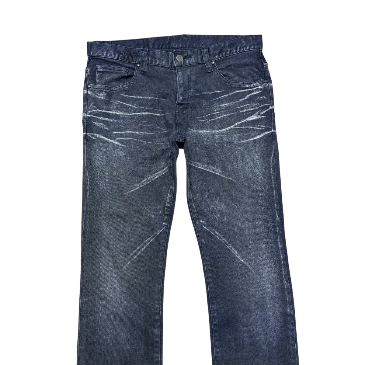 Tornado Mart Tornado Mart Grey Denim Low Flare Jeans Clawmark Size US 31 - 3 Thumbnail