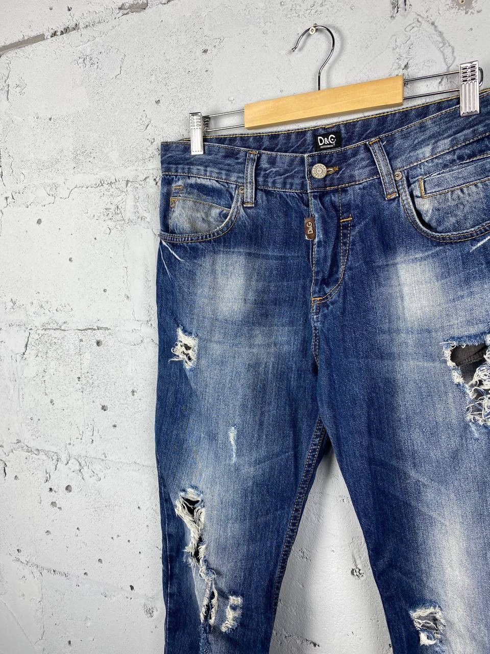 Dolce & Gabbana Y2K Dolce & Gabbana Trash Style Jeans D&G Distressed Jeans Size US 32 / EU 48 - 3 Thumbnail