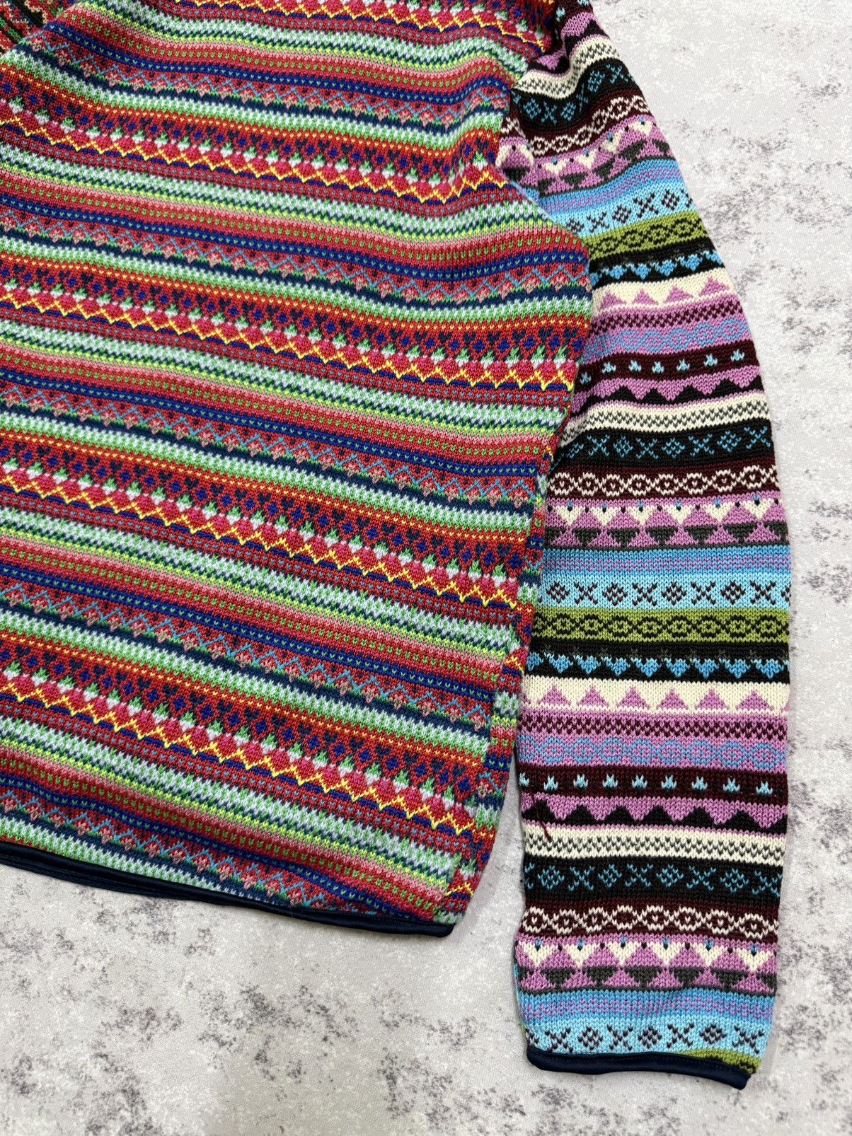 Native Unbranded Knit Native Colorblock Fullzipper Sweater Hoodie Size US S / EU 44-46 / 1 - 11 Thumbnail