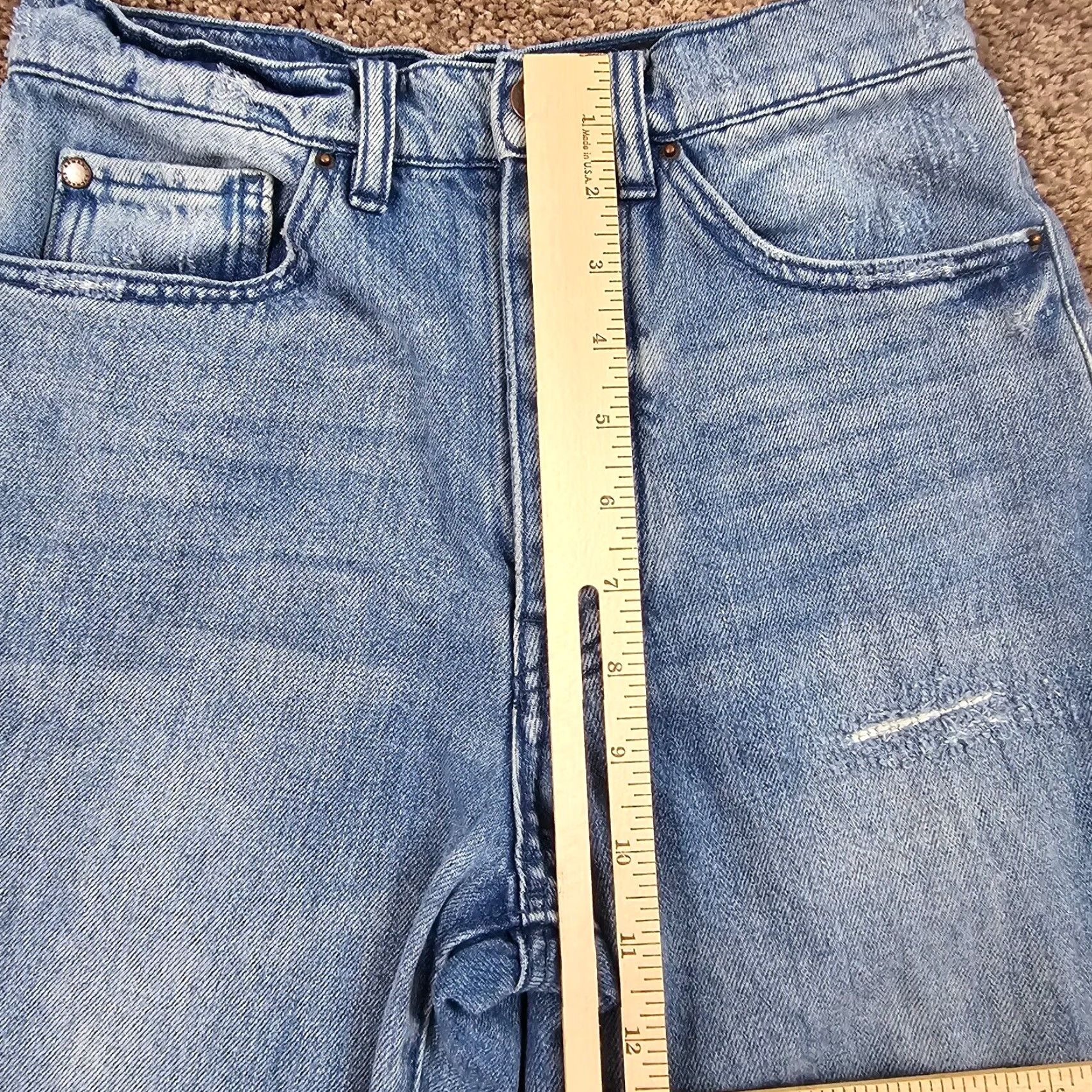 Armani Exchange ARMANI EXCHANGE Jeans Womens 26 High Rise Cropped Light Wash Denim Blue Carrot 24x26 Regular Fit Size 26" / US 2 / IT 38 - 4 Thumbnail