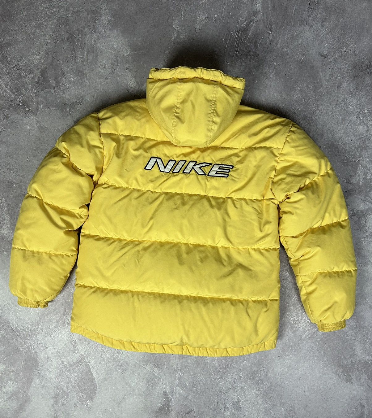 Nike Nike Vintage Down Puffer Jacket Big Swoosh Logo Y2K 90s Dril Size US S / EU 44-46 / 1 - 1 Thumbnail