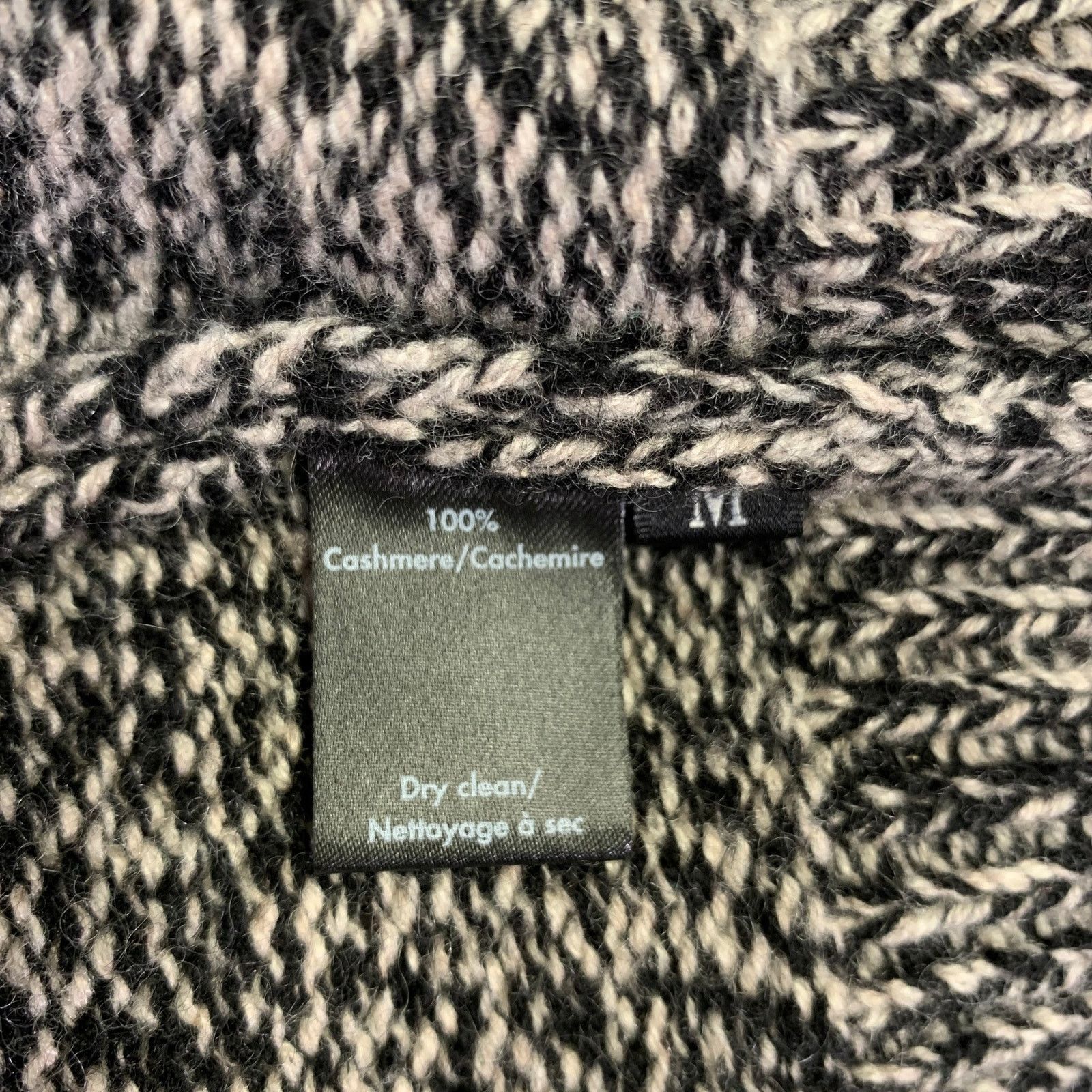 CO CO Size M Black White Cashmere Knit Turtleneck Sweater Size M / US 6-8 / IT 42-44 - 5 Thumbnail