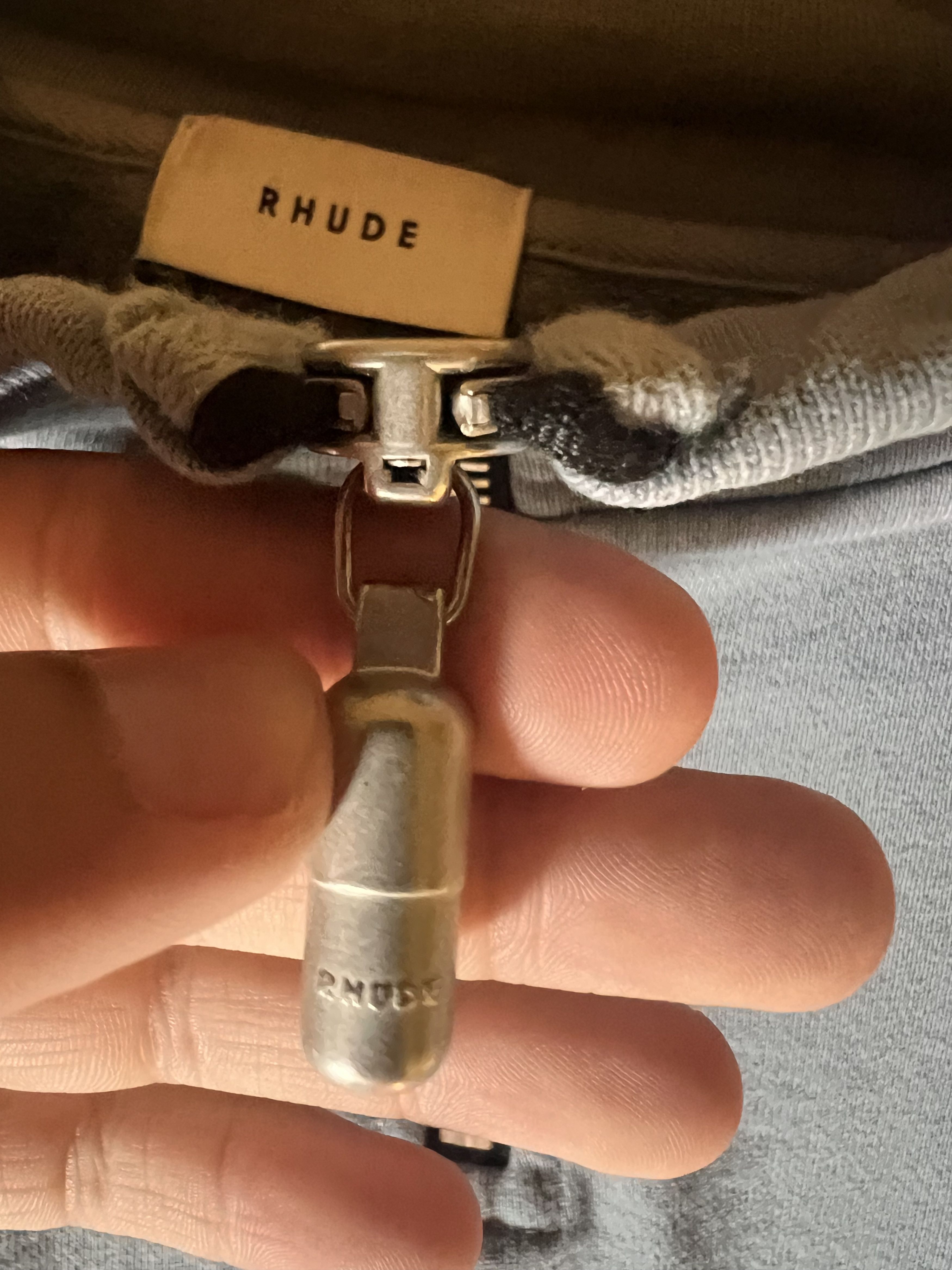 Rhude Rhude Men's US L Embroidered Quarter Zip Sweater Blue Size US L / EU 52-54 / 3 - 8 Thumbnail
