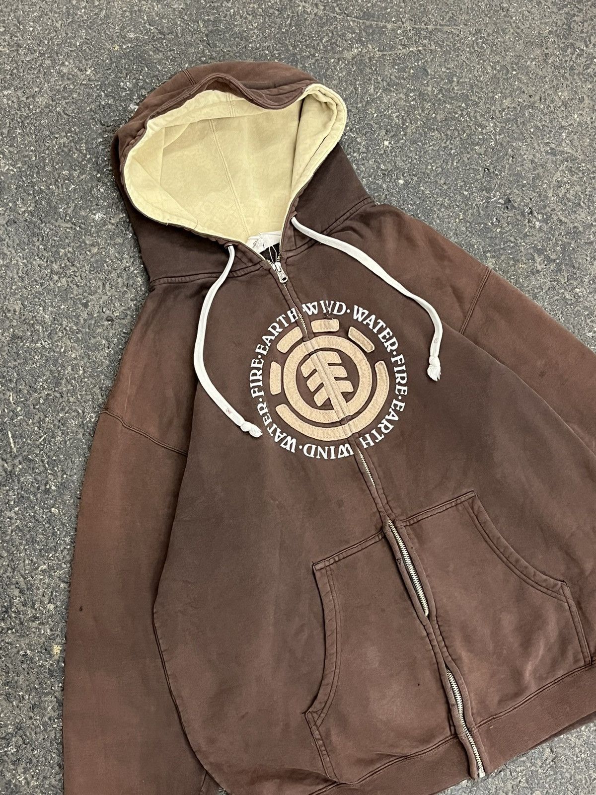 Element × Vintage Y2k element earth tone zip up thrashed hoodie hype skater Size US XL / EU 56 / 4 - 5 Thumbnail