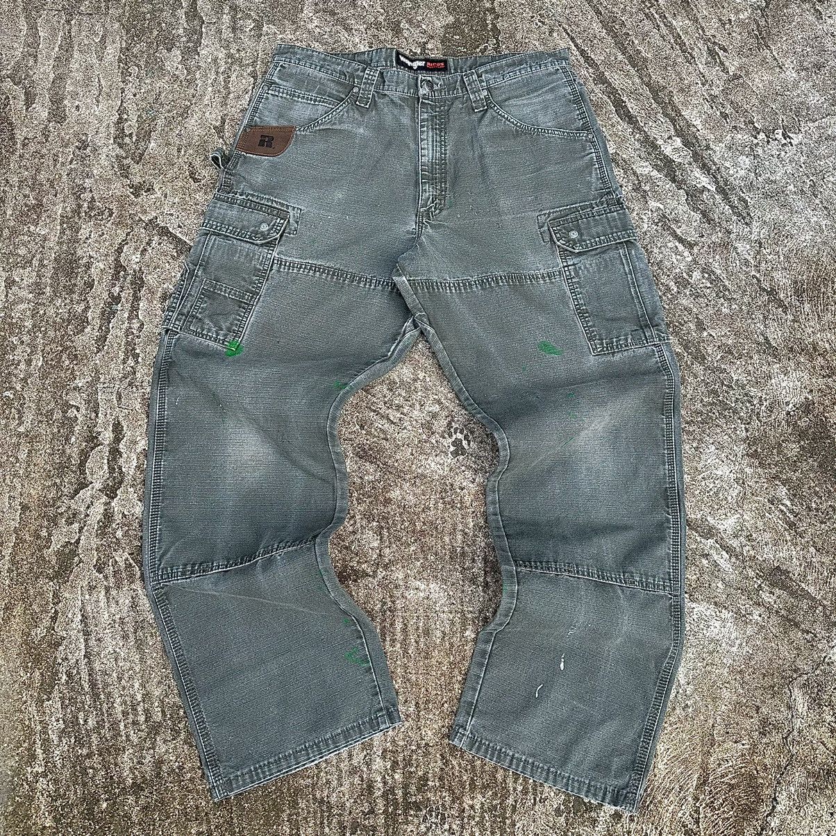 Carhartt × Wrangler (37x33) Crazy Vintage Faded Wrangler Double Knee Pants Size US 37 - 1 Thumbnail