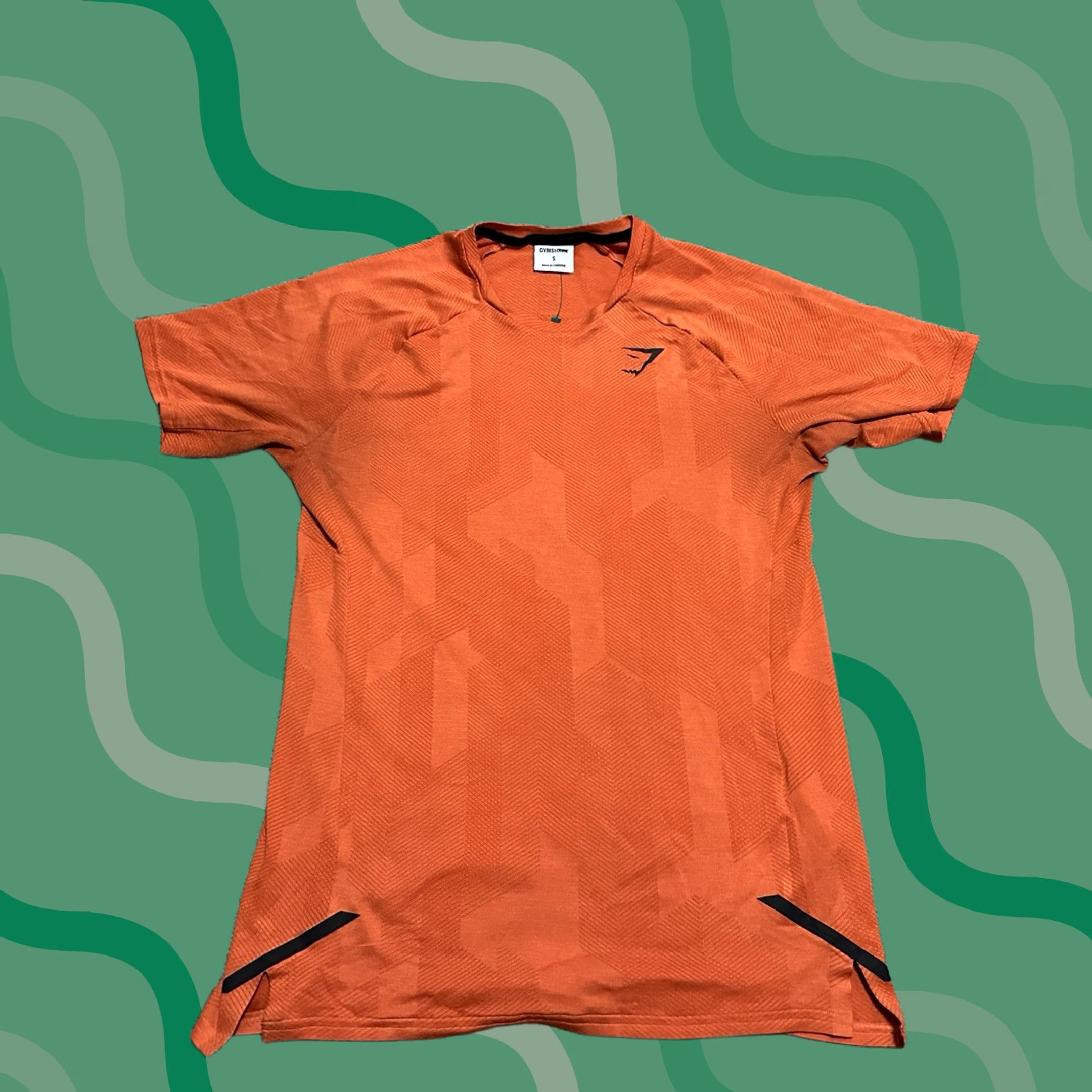 Gymshark Gymshark Apex Shirt Mens Small Orange Polyester Logo Athletic T-Shirt Gym & Training Activewear Short Sleeve Crew Neck Size US S / EU 44-46 / 1 - 1 Thumbnail