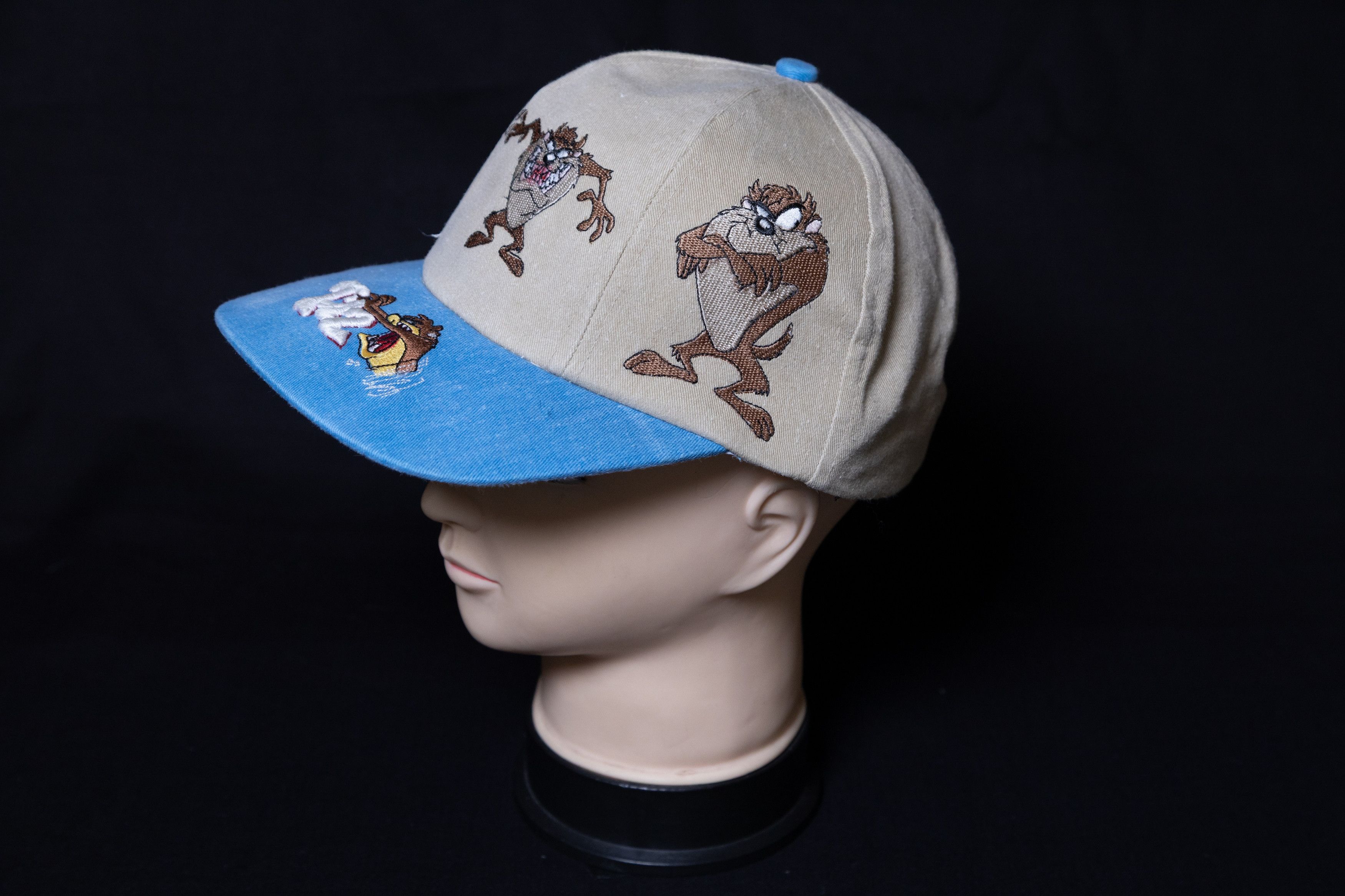 Vintage 1997 VTG Warner Bros Looney Tunes TAZ Beige Cap Baseball Hat Size ONE SIZE - 2 Thumbnail