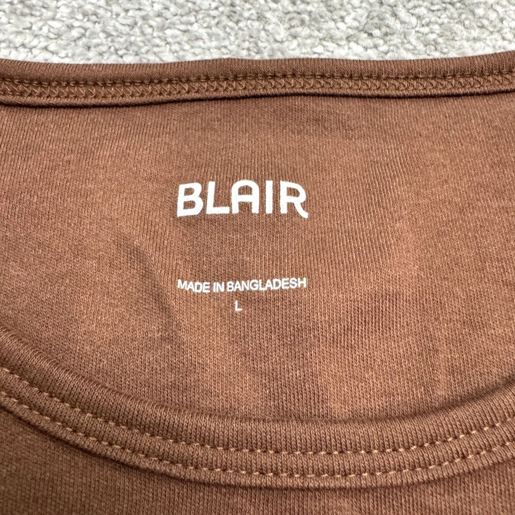 Blair Blair Cotton Blend Basic Tank Women L Brown Crew Neck Sleeveless Essential Shirt Size L / US 10 / IT 46 - 3 Thumbnail