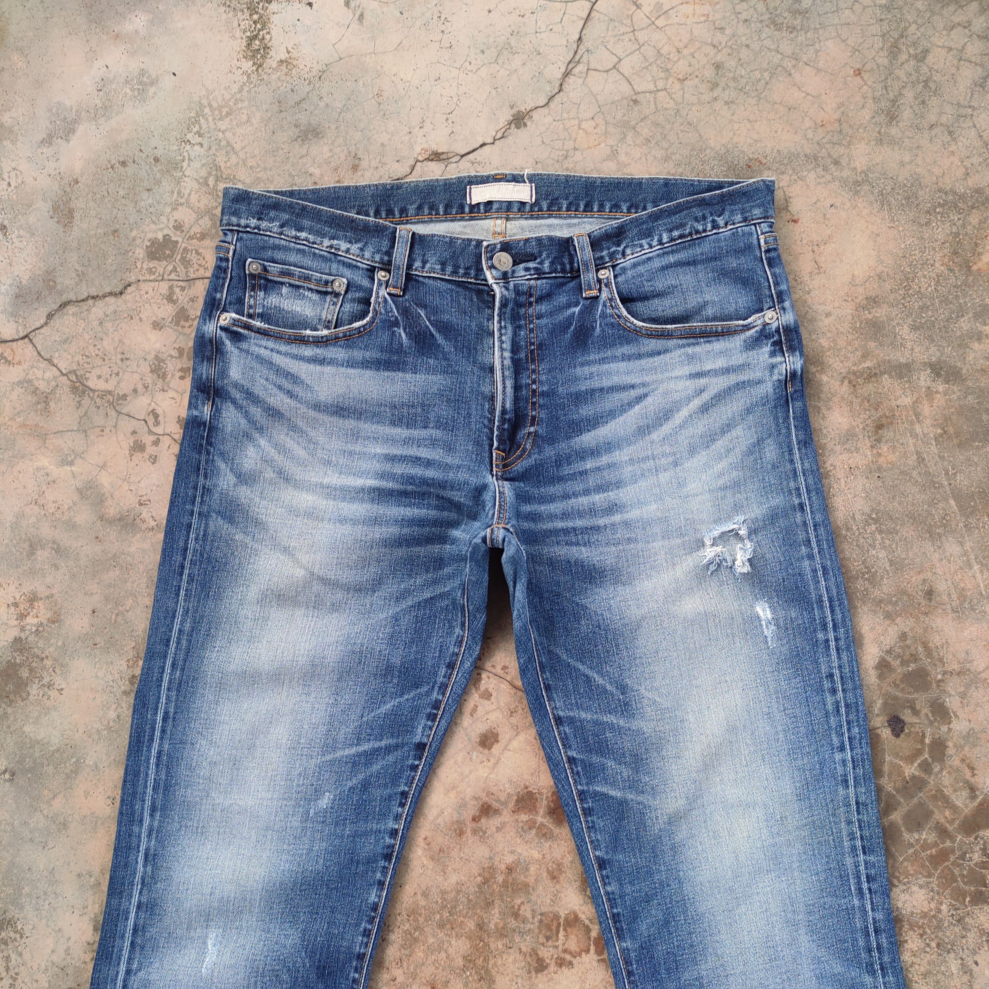 Japanese Brand W35 VINTAGE JAPANESE FADED DISTRESSED DENIM JEAN PANTS Size US 35 - 3 Thumbnail