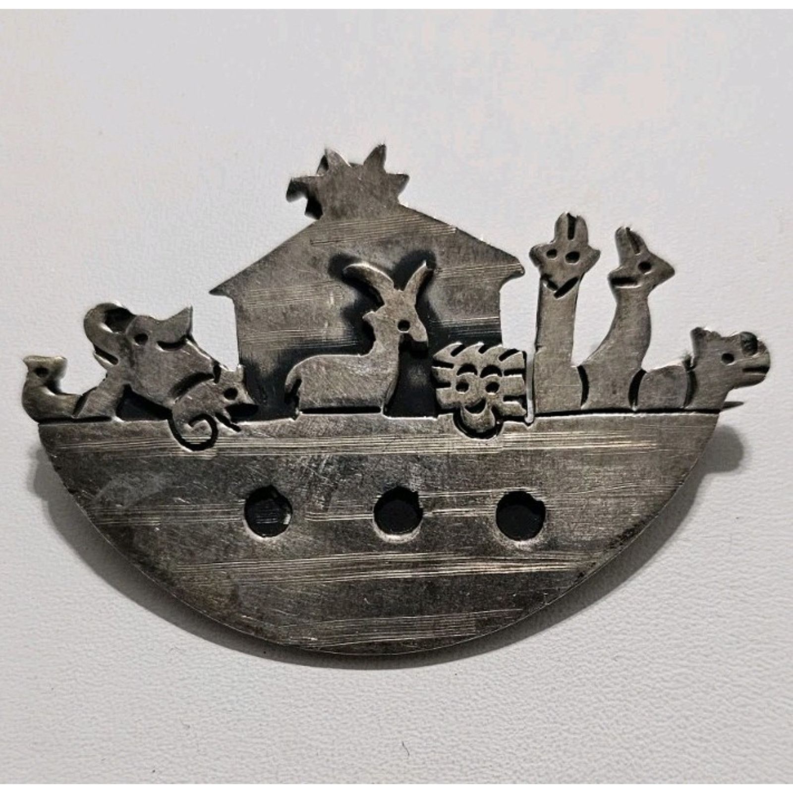 Other Vintage Noah's Arc Brooch, Sterling Silver 925 Brooch Size ONE SIZE - 1 Thumbnail