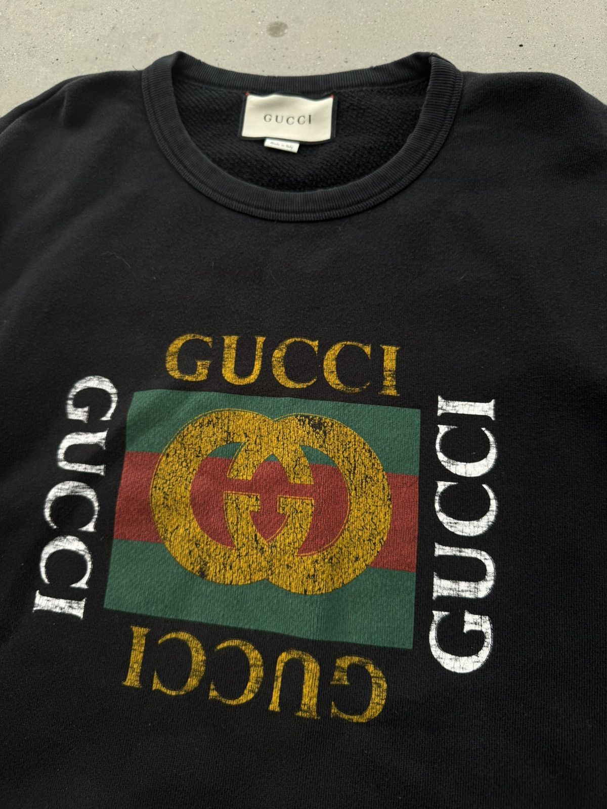 Gucci 🟢🔴🟢Gucci vintage Fake Logo Sweatshirt, sweater hype Size US M / EU 48-50 / 2 - 2 Thumbnail