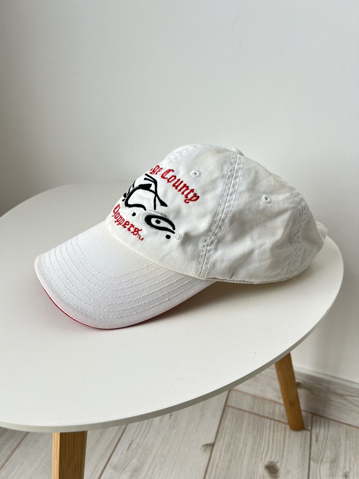Vintage Orange County Choppers Cap, White Red with Logo, OSFM Size ONE SIZE - 4 Thumbnail