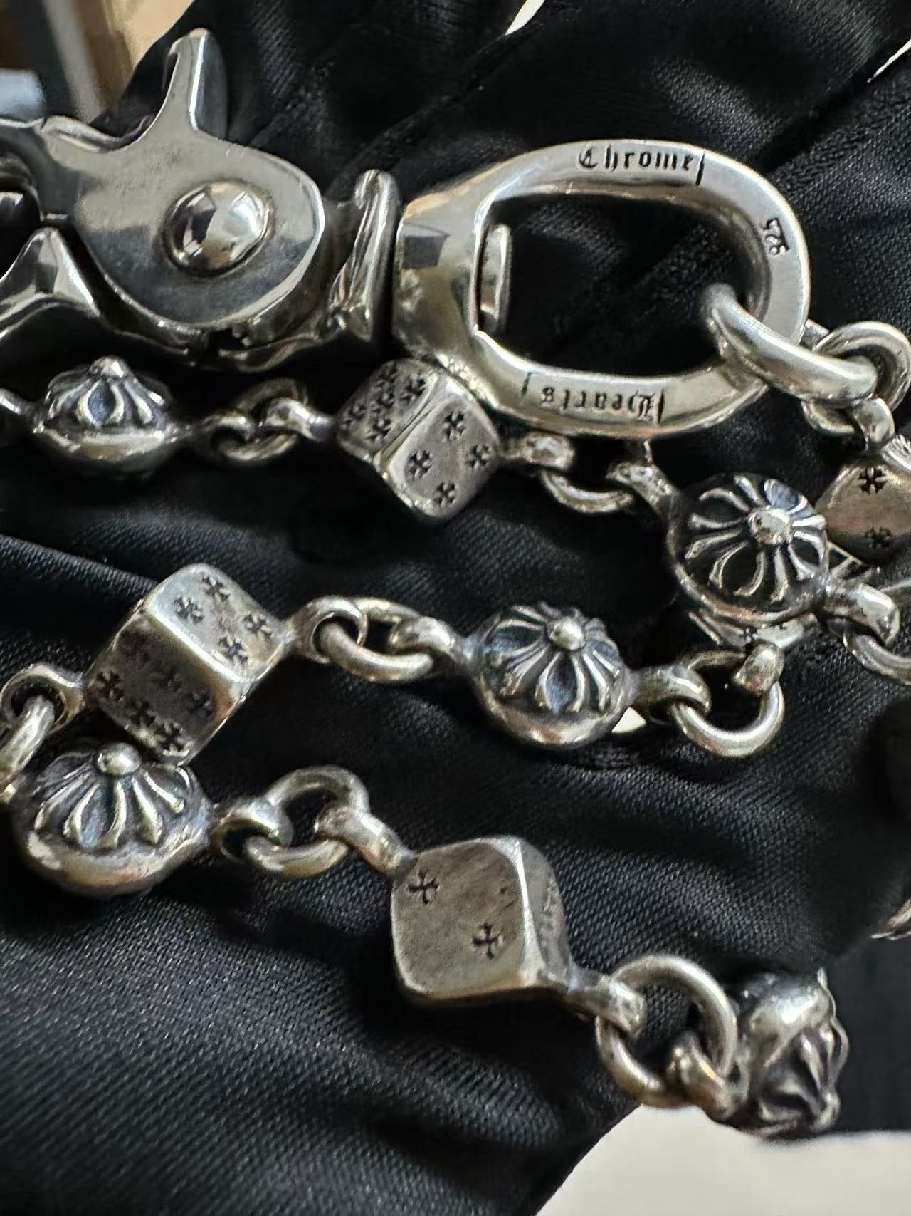 Chrome Hearts Chrome Hearts Silver Dice Cross Ball Wallet Chain Size ONE SIZE - 7 Thumbnail