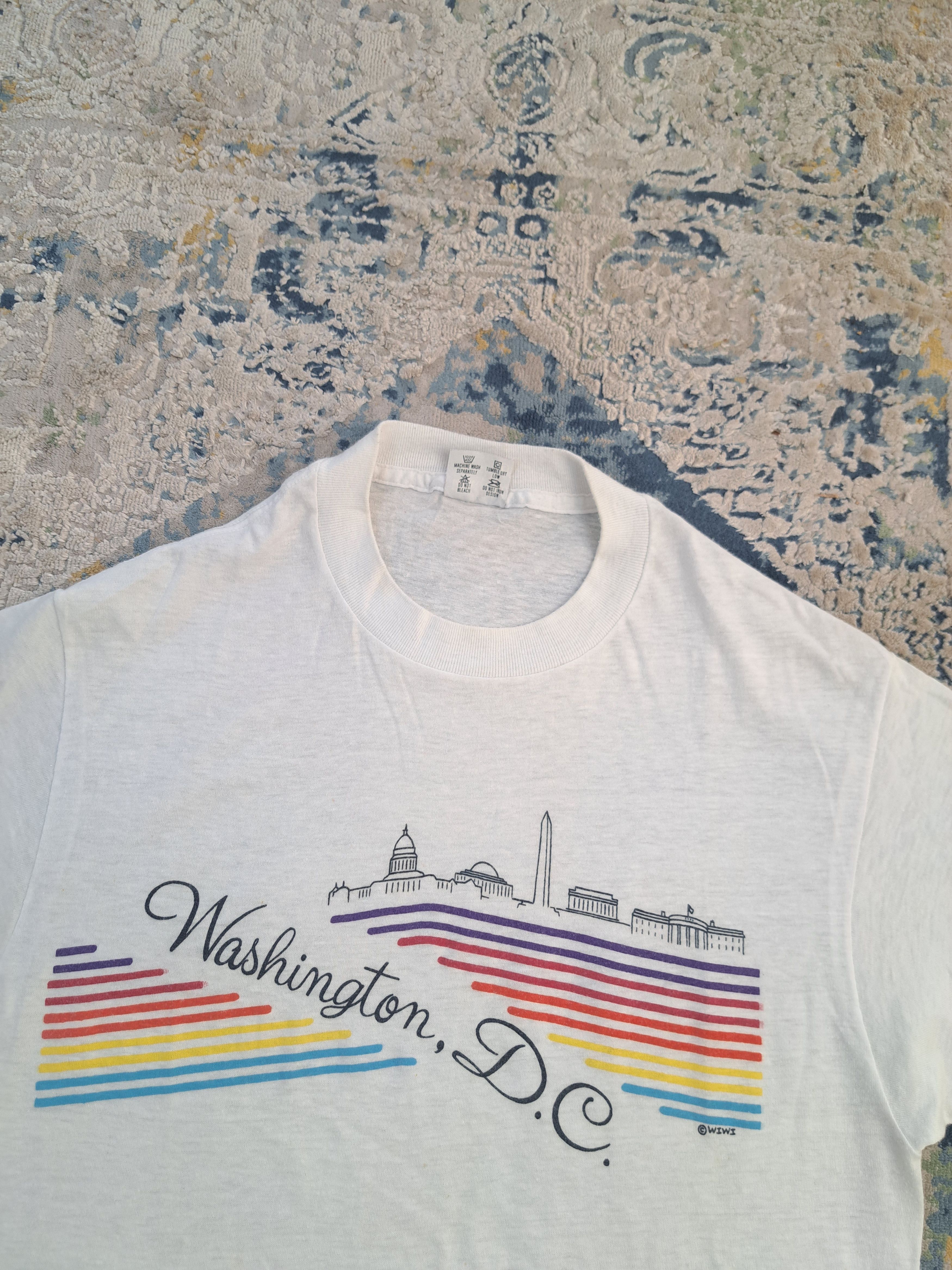 Vintage Vintage 80s Washington D.C. Single Stitch Tee Unsound Rags Size US L / EU 52-54 / 3 - 2 Thumbnail