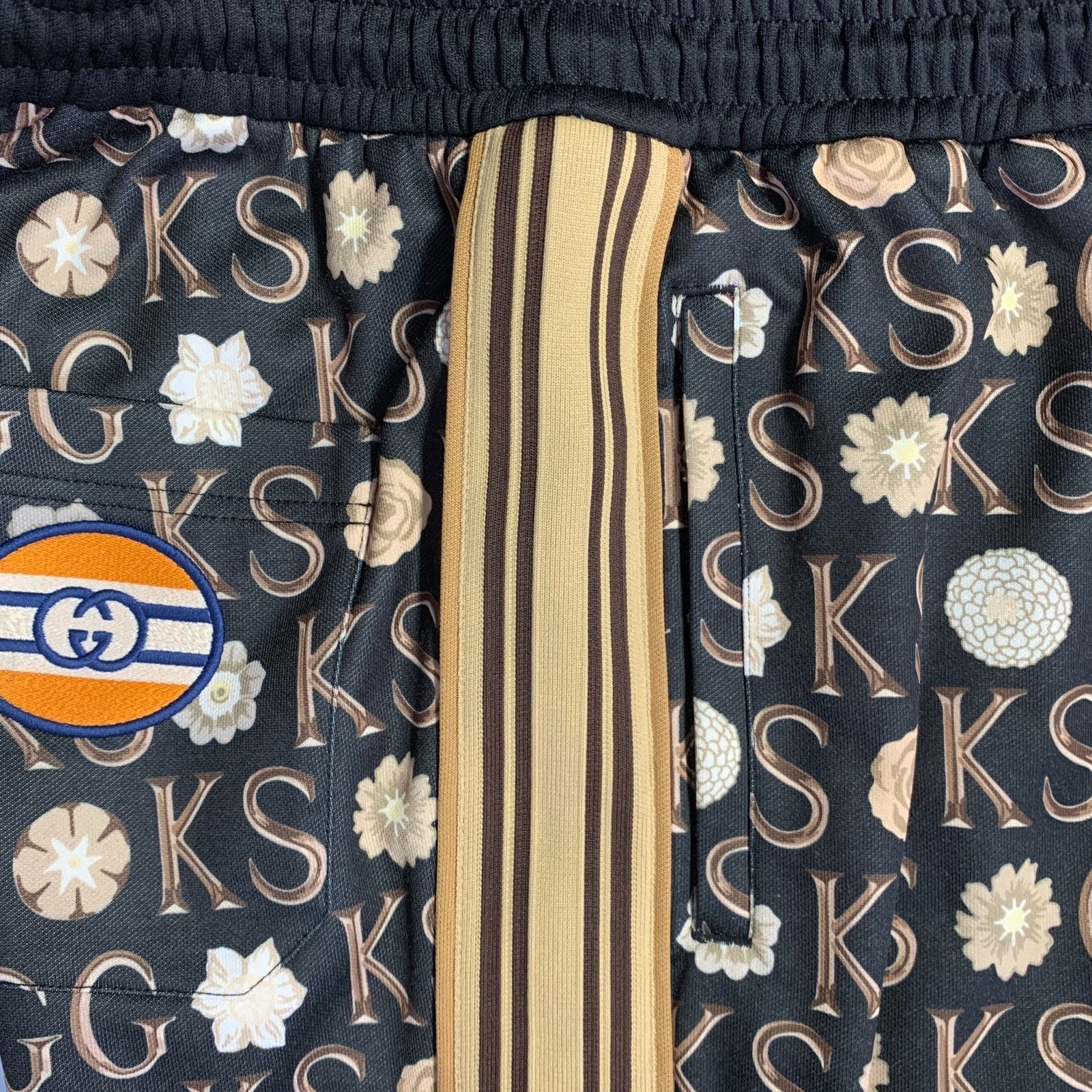 Gucci Size S Black Beige Monogram Joggers Casual Pants Size US 27 - 5 Thumbnail