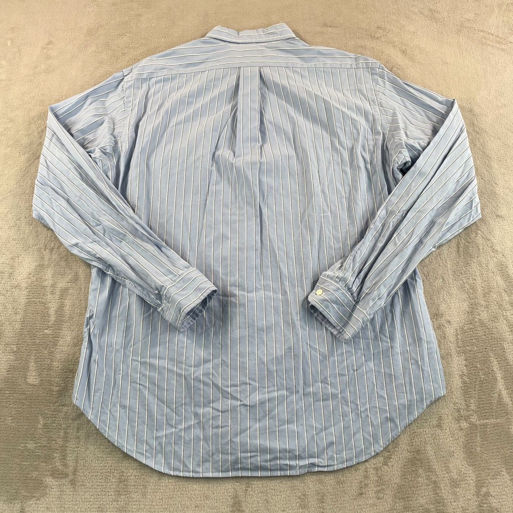 Polo Ralph Lauren Polo Ralph Lauren Classic Fit Shirt Men Large Blue Striped Pony Preppy Office Size US L / EU 52-54 / 3 - 4 Thumbnail