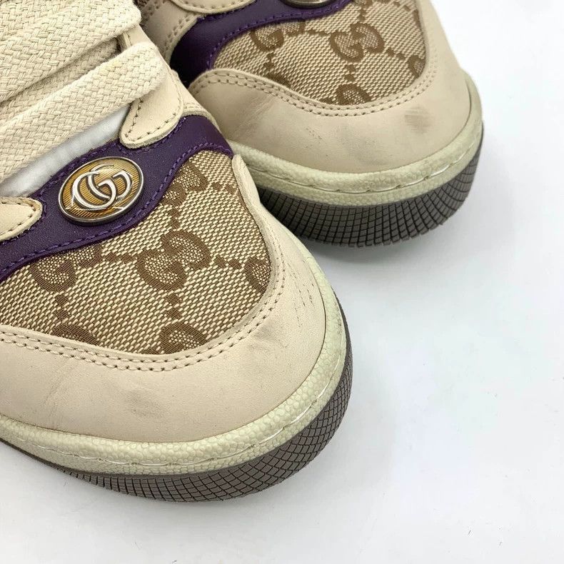 Gucci Gucci Screener Casual Sneakers in Brown Canvas-2506 Size US 5 / IT 35 - 8 Thumbnail