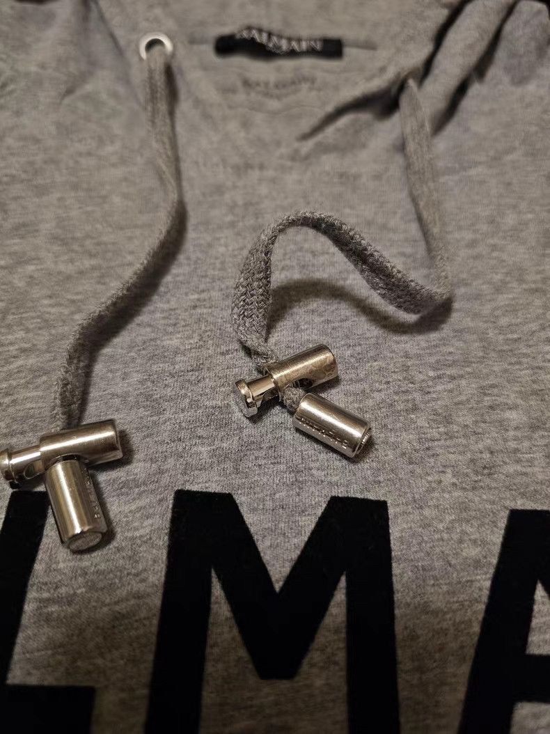 Balmain Balmain Long Sleeve Hooded T-shirt, Flocked Logo Size US L / EU 52-54 / 3 - 6 Thumbnail