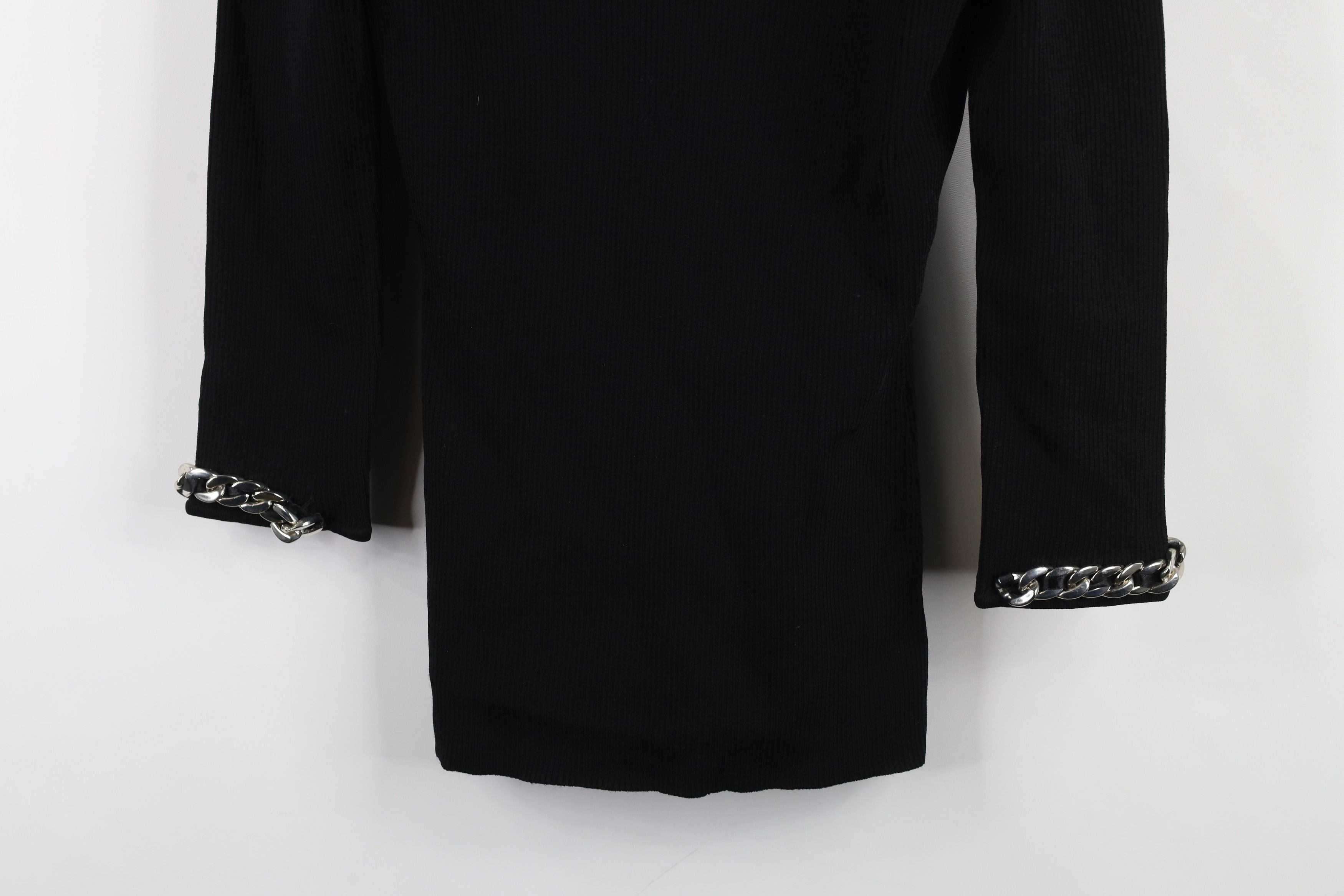 Vintage Vintage 90s Y2K Cache Stretch Ribbed Knit Sweater Black Size M / US 6-8 / IT 42-44 - 3 Thumbnail