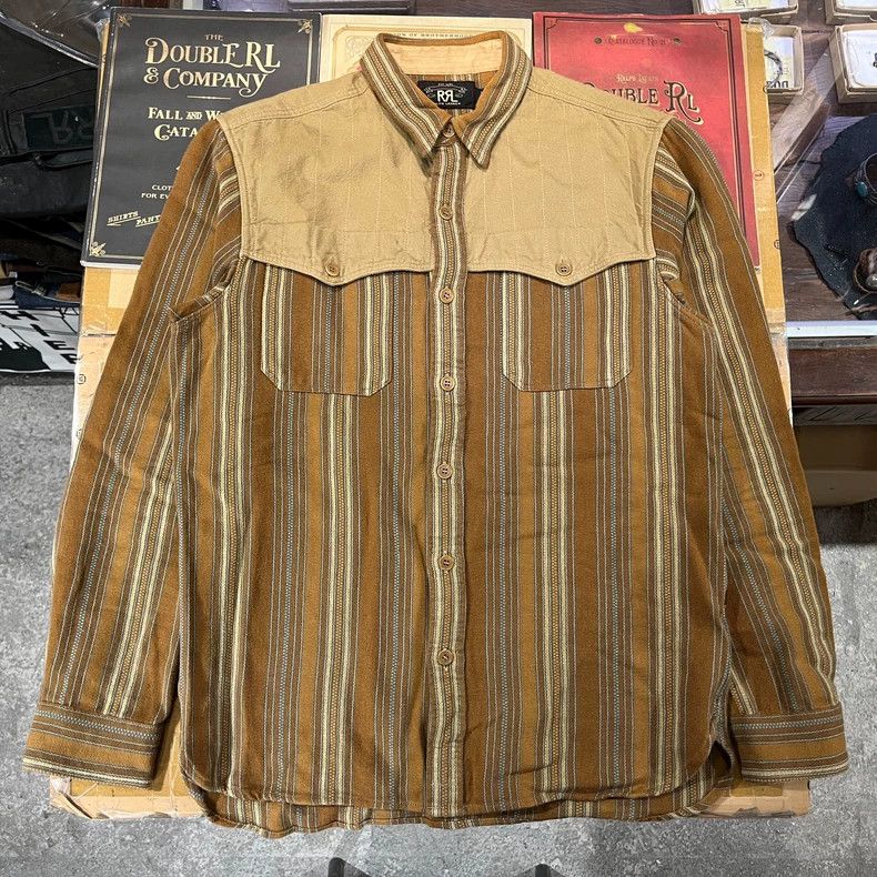 RRL Ralph Lauren RRL Ralph Lauren Southwest striped shirt with big beard, s Size US M / EU 48-50 / 2 - 1 Thumbnail