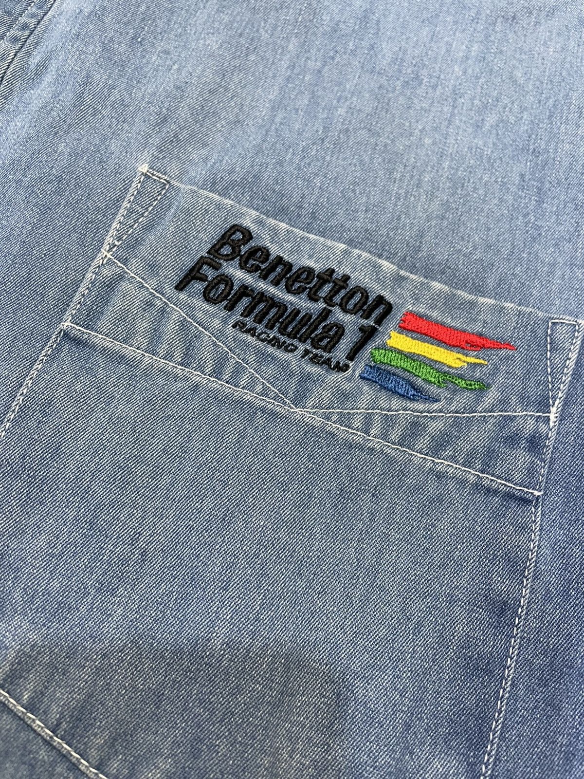 Benetton Benetton Formula 1 Denim Shirt Size US L / EU 52-54 / 3 - 3 Thumbnail