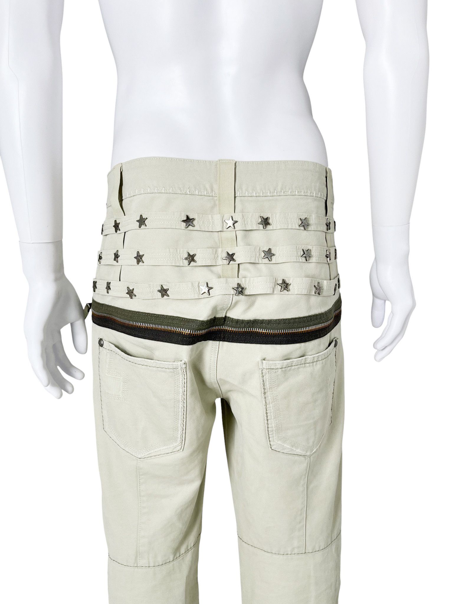 Marithe + Francois Girbaud 2000's Starts Grey Cargo Jeans Size US 31 - 8 Thumbnail
