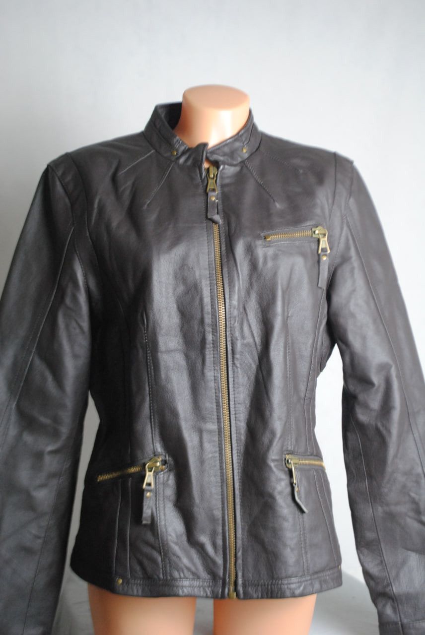 Other Amisu Women’s Leather Jacket Size M / US 6-8 / IT 42-44 - 1 Thumbnail